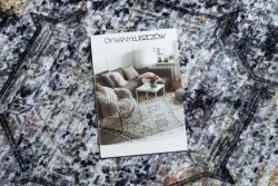 Alfombra lavable MIRO 51453.805 Rosetón, vintage antideslizante - gris