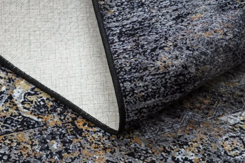 Alfombra lavable MIRO 51453.805 Rosetón, vintage antideslizante - gris