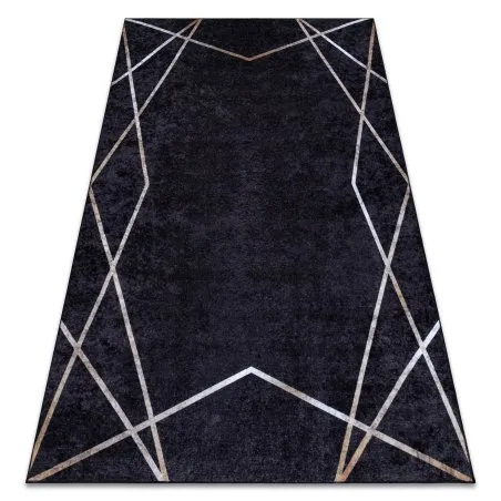 Alfombra lavable MIRO 51233.811 Geométrico antideslizante - negro