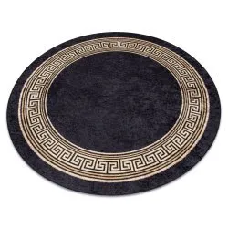 Alfombra lavable MIRO 51360.802 circulo Griego antideslizante - negro / dorado