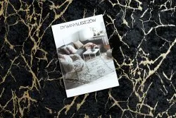 Alfombra lavable MIRO 11111.2106 Mármol, glamour antideslizante - negro / oro