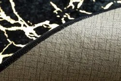 Alfombra lavable MIRO 11111.2106 Mármol, glamour antideslizante - negro / oro
