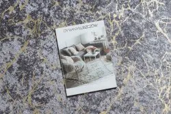 Dywan do prania MIRO 11111.2103 Marmur, glamour antypoślizgowy - ciemnoszary / złoty