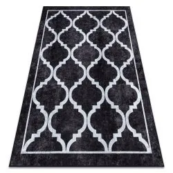 Alfombra lavable MIRO 51639.806 Trellis enjerado antideslizante - negro