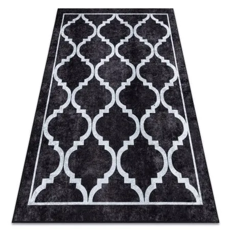Alfombra lavable MIRO 51639.806 Trellis enjerado antideslizante - negro