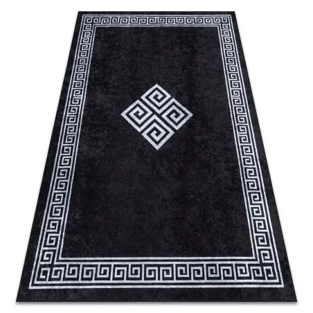 Alfombra lavable MIRO 52071.804 Marco, griego antideslizante - negro / blanco