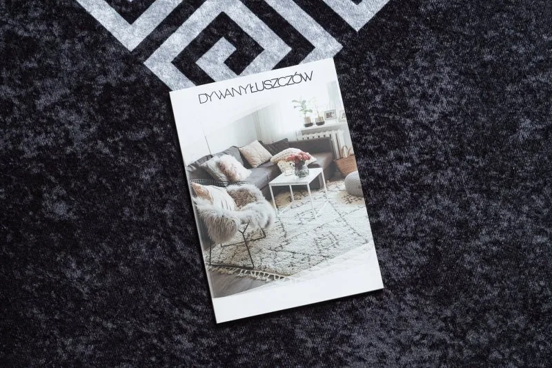 Alfombra lavable MIRO 52071.804 Marco, griego antideslizante - negro / blanco