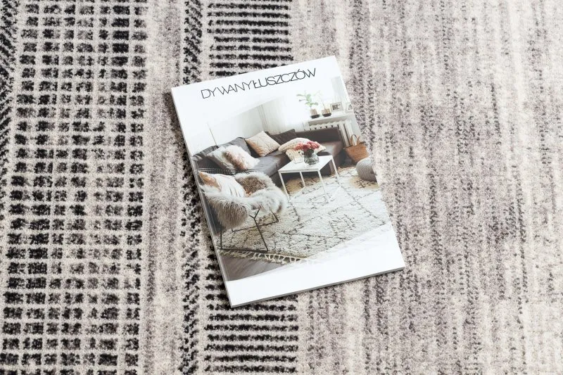 Alfombra Wool ANGEL 7889 / 52022 Vintage, marco beige / gris