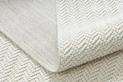 Dywan NANO FJ86B Jodełka, chevron, płasko tkany biały
