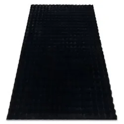 Alfombra BUBBLE negra 25 IMITACIÓN PIEL DE CONEJO 3D estructural