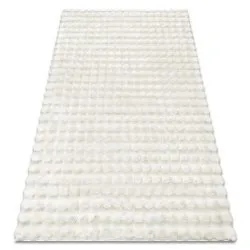 Alfombra BUBBLE blanco 11 IMITACIÓN PIEL DE CONEJO 3D estructural