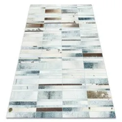 Alfombra PATCHWORK 21717 beige - Piel de vacuno, tableros