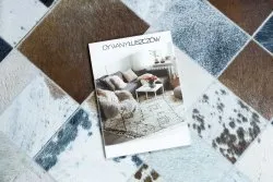 Dywan PATCHWORK 21720 beż / brązowy - Skóra bydlęca, Romby 