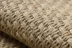 Dywan JUTE 3731 ciemny beż jednolity - jutowy, płaskotkany, frędzle