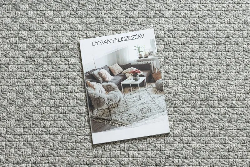 Alfombra ORIGI 3661 gris - hilo de SISAL tejido plano