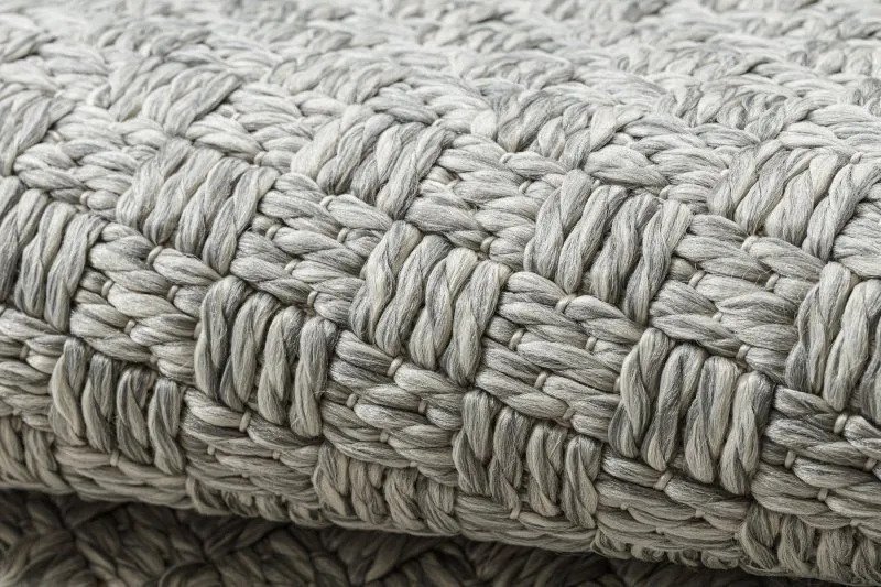Alfombra ORIGI 3661 gris - hilo de SISAL tejido plano