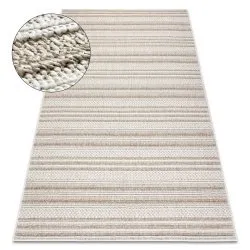 Alfombra JERSEY 19233 beige - Líneas, estructural, lazo BOHO