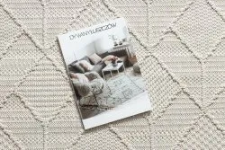 Dywan JERSEY 19231 krem - Geometryczny pętelkowy, strukturalny BOHO