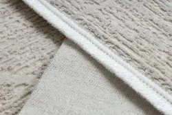 Dywan DUKE 51533 krem - Geometryczny, strukturalny, bardzo miękki, frędzle
