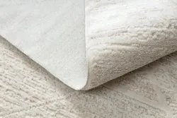 Dywan DUKE 51533 krem - Geometryczny, strukturalny, bardzo miękki, frędzle