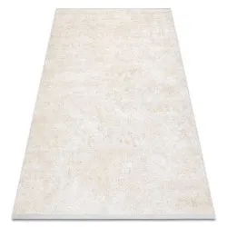 Alfombra moderna DUKE 51541 crema - Geométrico, estructurada, muy suave, flecos