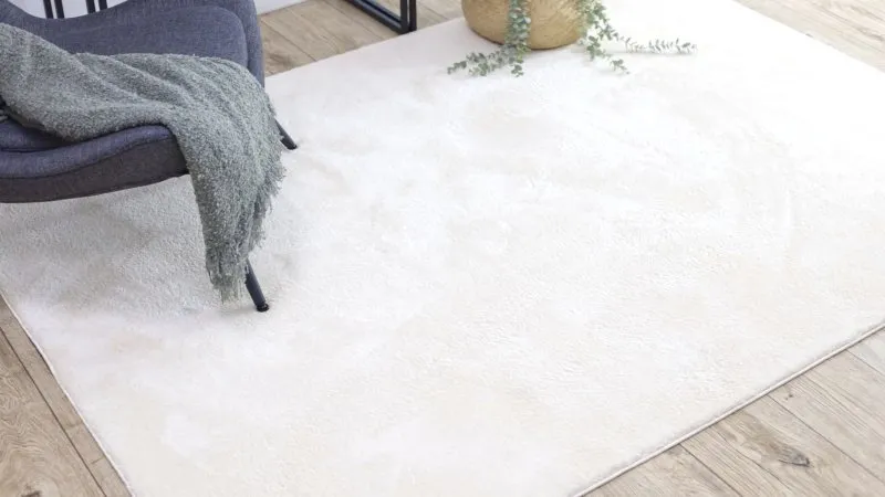 Alfombra de lavado moderna LINDO crema, antideslizante, peluda