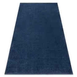 Alfombra de lavado moderna LINDO azul oscuro, antideslizante, peluda