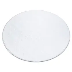 Alfombra de lavado moderna LINDO circulo blanco, antideslizante, peluda
