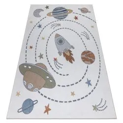 Alfombra BONO 8288 Espacio, planetas crema / antracita