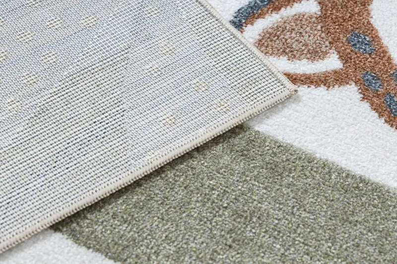 Alfombra BONO 8426 Selva, animales salvajes crema/oro oscuro