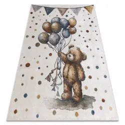 Alfombra BONO 9614 Oso, globos crema / gris claro