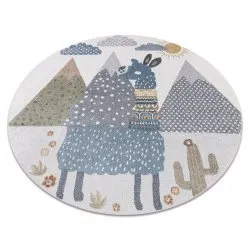 Alfombra BONO 8275 círculo Lama crema / gris claro