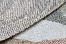 Alfombra BONO 8426 círculo Selva, animales salvajes crema/oro oscuro