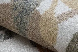 Alfombra BONO 8426 círculo Selva, animales salvajes crema/oro oscuro
