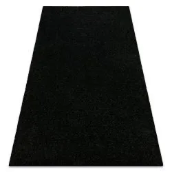 Alfombra BUENOS 6649 shaggy liso, de un solo color negro