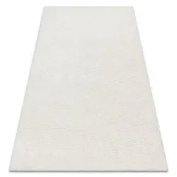 Alfombra BUENOS 7001 shaggy liso, de un solo color blanco
