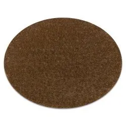 Alfombra BUENOS circulo 6650 shaggy liso, de un solo color beige