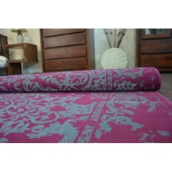 Alfombra vintage burdeos, perfecta para la habitación de los niños