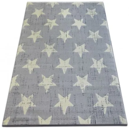 Alfombra SCANDI 18209/052 gris con estrellas, alfombra moderna para el salón