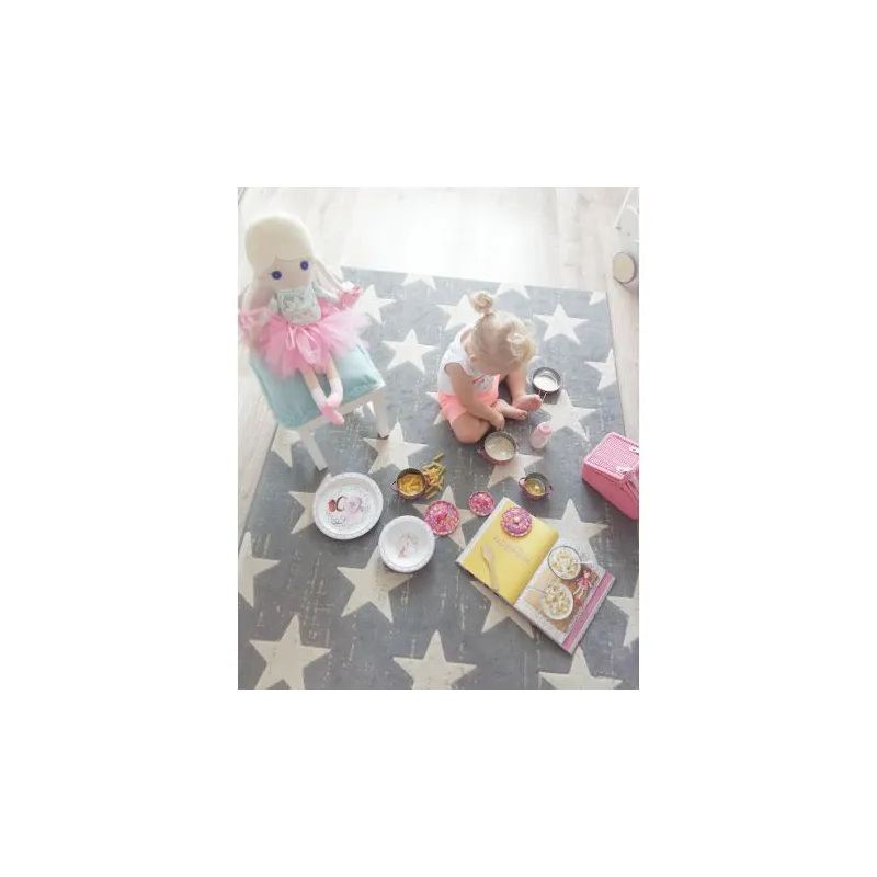 Alfombra SCANDI 18209/052 gris, ideal para la habitación de los niños o guardería