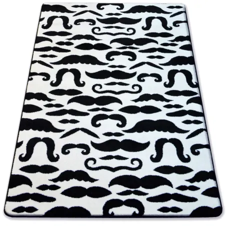 Alfombra SKETCH crema y negro, alfombra moderna para la decoración del salón