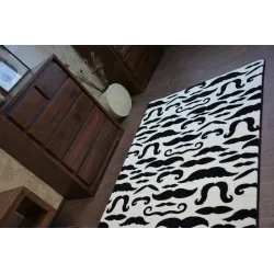 Alfombra SKETCH de color crema, opción elegante para dormitorio o habitación infantil