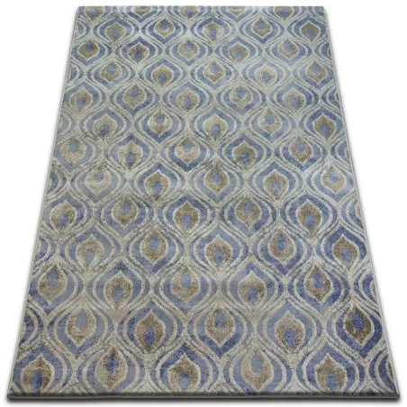 Alfombra DROP JASMINE 030 en azul claro y color humo, alfombra moderna para cualquier espacio