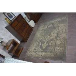 Alfombra moderna DROP JASMINE 456 en tonos beige, ideal para la sala de estar
