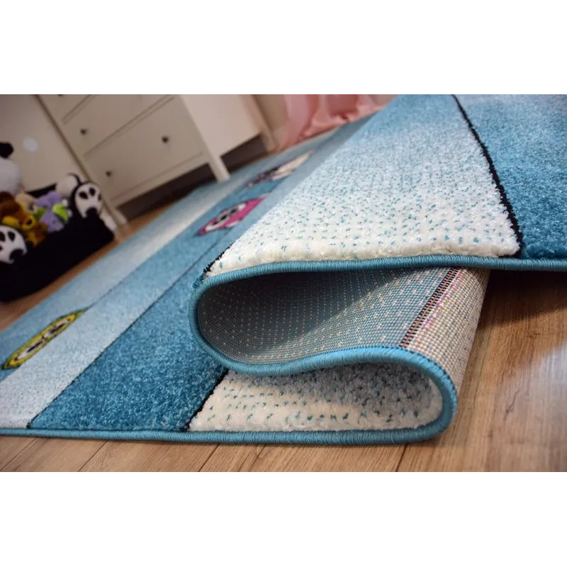 Alfombra colorida infantil con búhos, ideal para la habitación de un pequeño