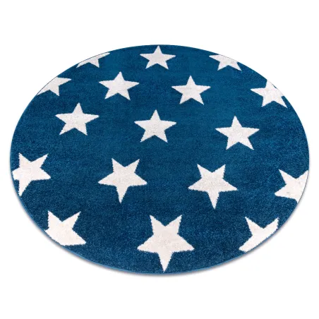 Alfombra SKETCH círculo - azul y blanco, alfombra moderna para el salón