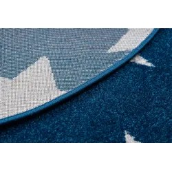 Alfombra SKETCH círculo - alfombra suave azul para el dormitorio