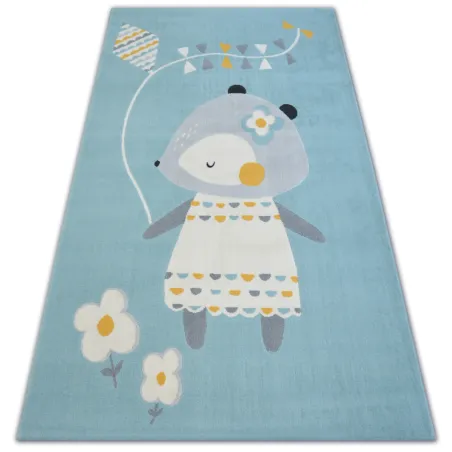Alfombra azul con diseño de ratón, alfombra moderna para habitaciones infantiles