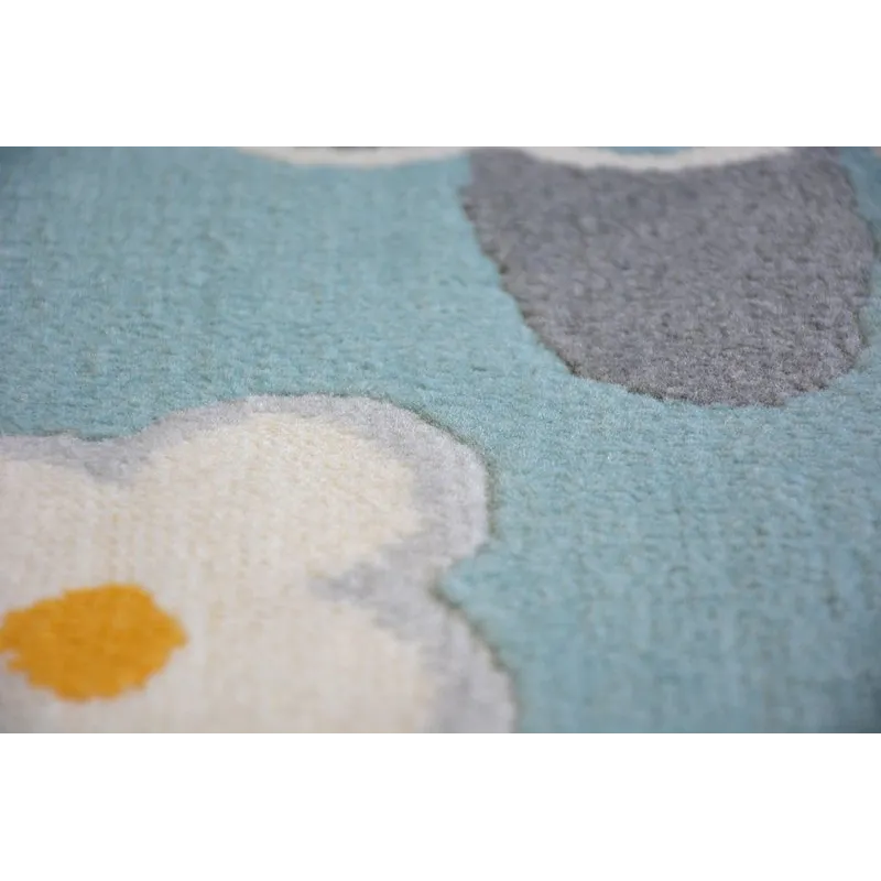 Alfombra ideal para sala de estar o habitación infantil, en tonos pastel