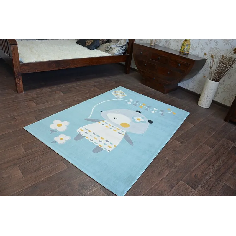 Alfombra con diseño de ratón, ideal para habitaciones infantiles o guarderías